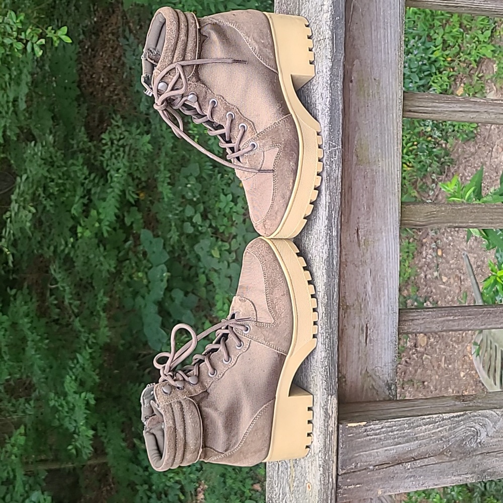 STEVE MADDEN Olive Green Combat Boots. Woman Size 8.5M - Picture 8 of 9